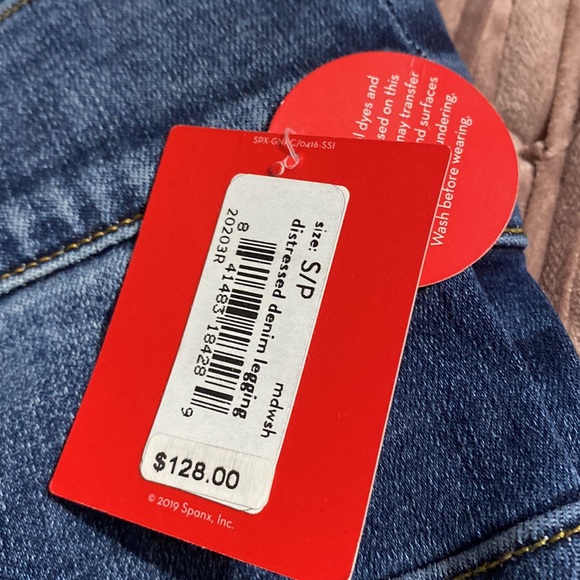 Spanx distressed denim legging new with tag, size small - Picture 4 of 6